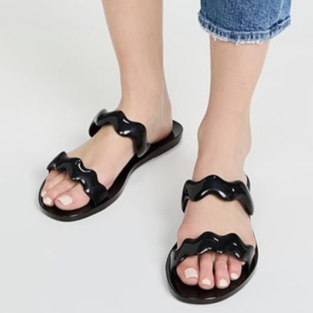 MELISSA Wind Sandals Black PVC Vegan Size 8 NEW - Picture 5 of 6